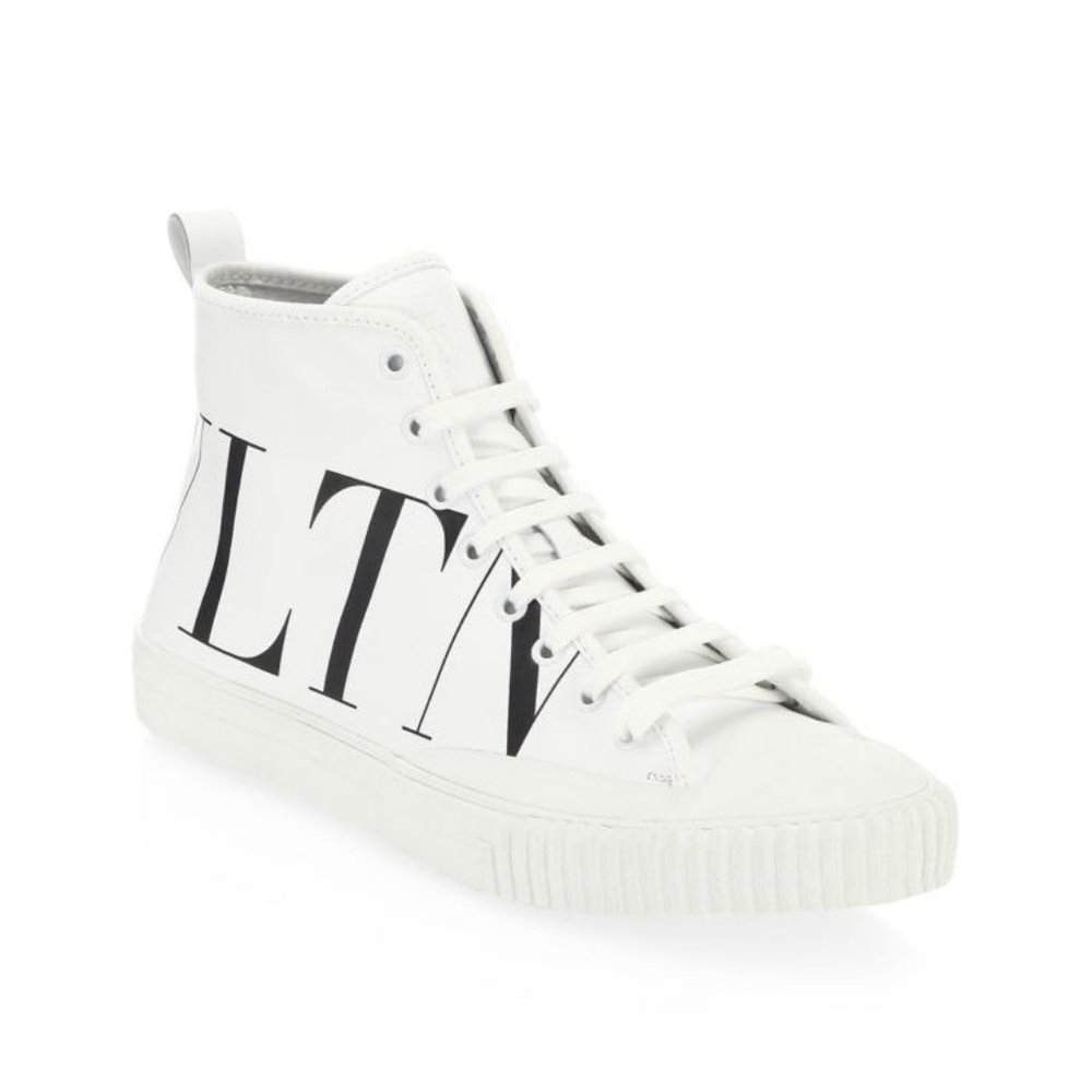 VALENTINO WHITE HIGH TOP VLTN SNEAKERS sz40 (NWT)